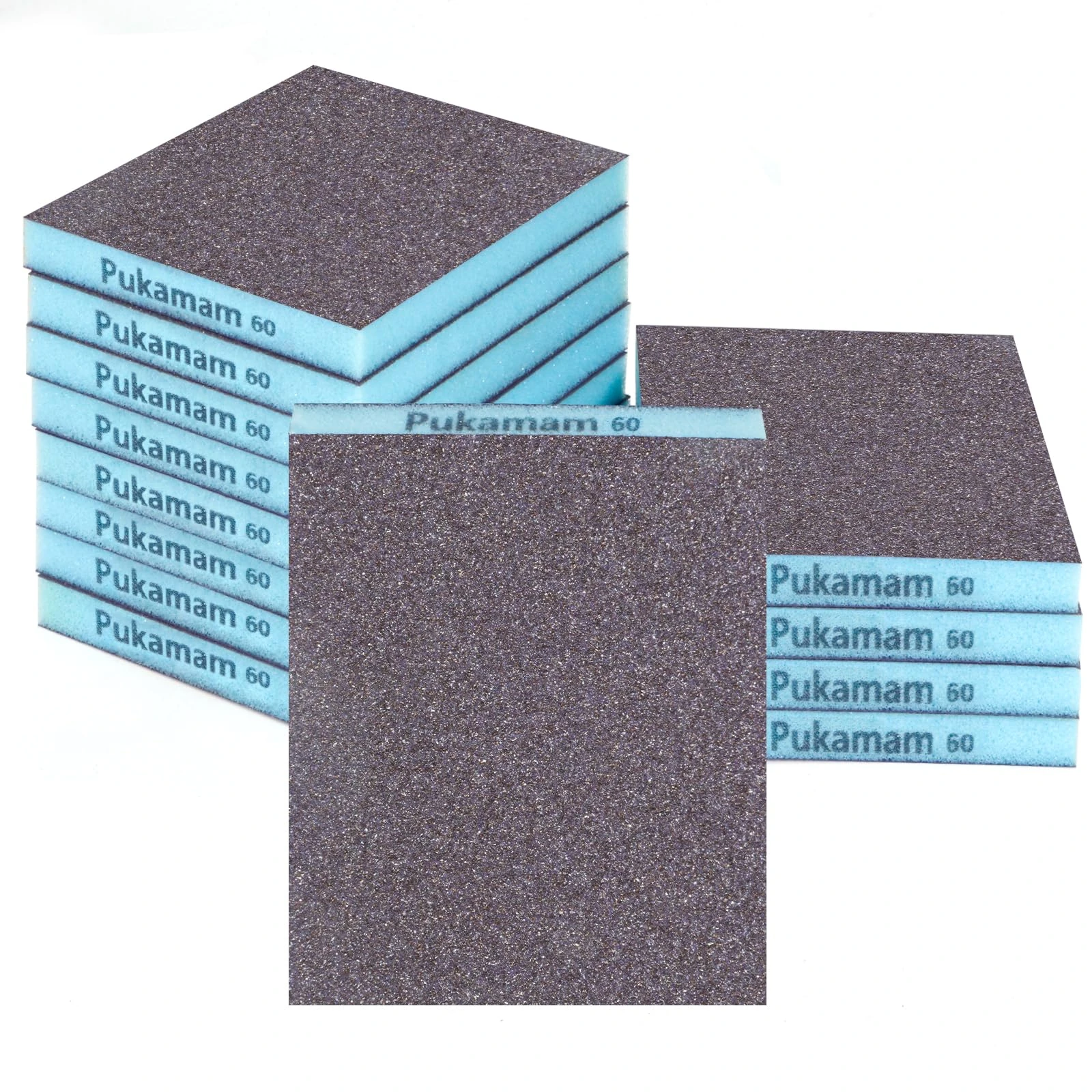 12 PCS Sanding Sponge Set 60 Grit Sanding Pads, Course/Medium/Fine/Superfine Sanding Block, Wet and Dry Sandpaper for Metal, Wood, Wall, Car, Furniture