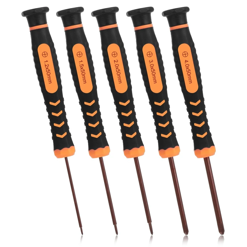 5 Piece Precision Screwdriver Set, Small Phillips Screwdriver Kit with 1.2mm,1.5mm,2.0mm,3.0mm,4.0mm for Eyeglass, Watch, Computer, Laptop, Phone, Screwdrivers Repair