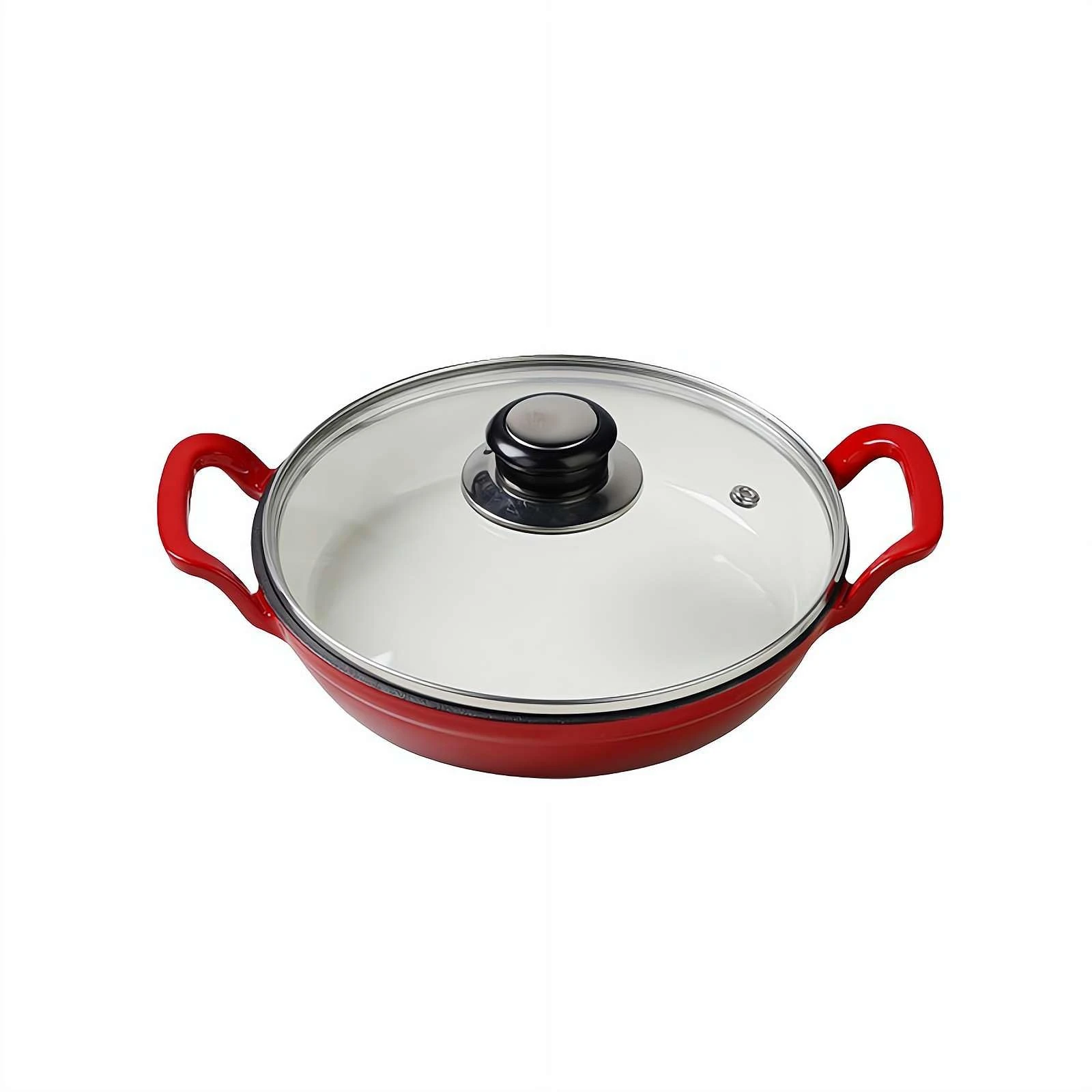 Enameled Cast Iron Dutch Oven - Oval Dutch Oven Casserole - Cast Iron Braiser Pan with Lid - Round Dutch Oven Pot for Slow Cooking