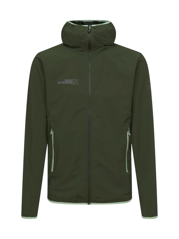 Rock Experience Men's Solstice 2.0 Hoodie Softshell Man Jacket Technical Windproof, Dark Green/Green/Olive Green, S