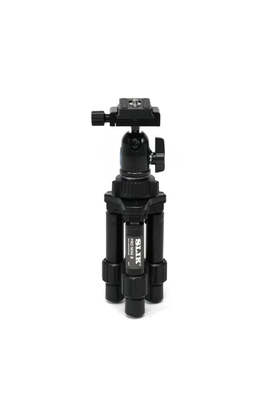 SLIK Mini-Pro BHAC, Compact Table Tripod with Ball Joint SBH-100AC Arca-Swiss 405g, Extendable