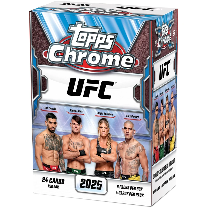Topps 2025 Chrome UFC Factory Sealed Economy Box - 6 Packs - Image 1