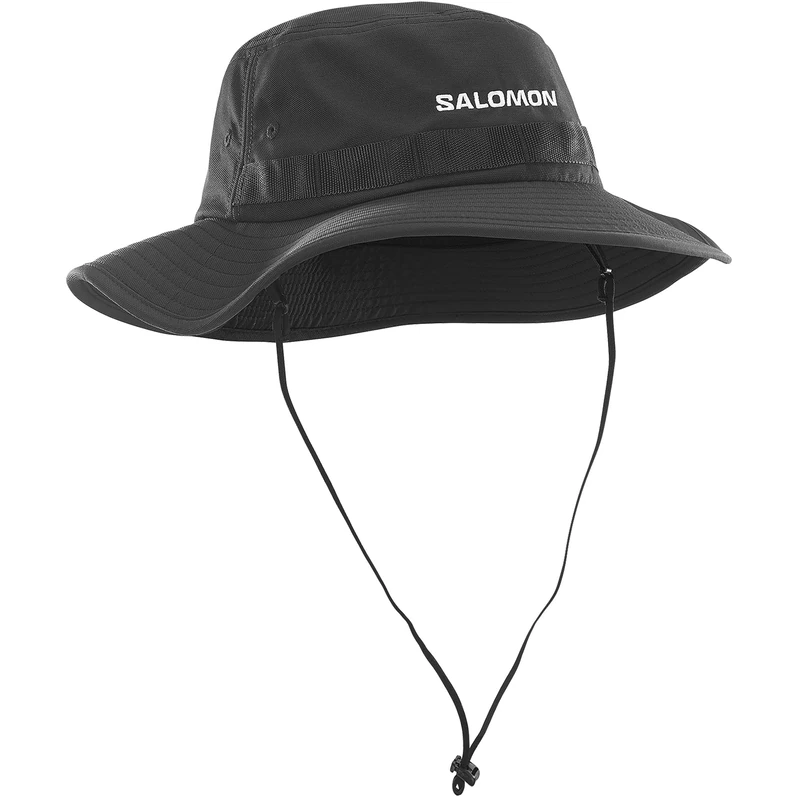 Salomon Booney, Sun Hat for Hiking, Trail Running, Outdoor Travel, Essential Sports Cap for Men and Women, Deep Black, S/M