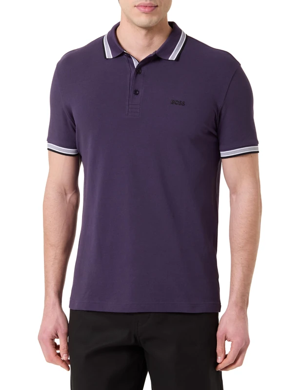 BOSS Men's Polo Shirt, Dark Purple 507, XL