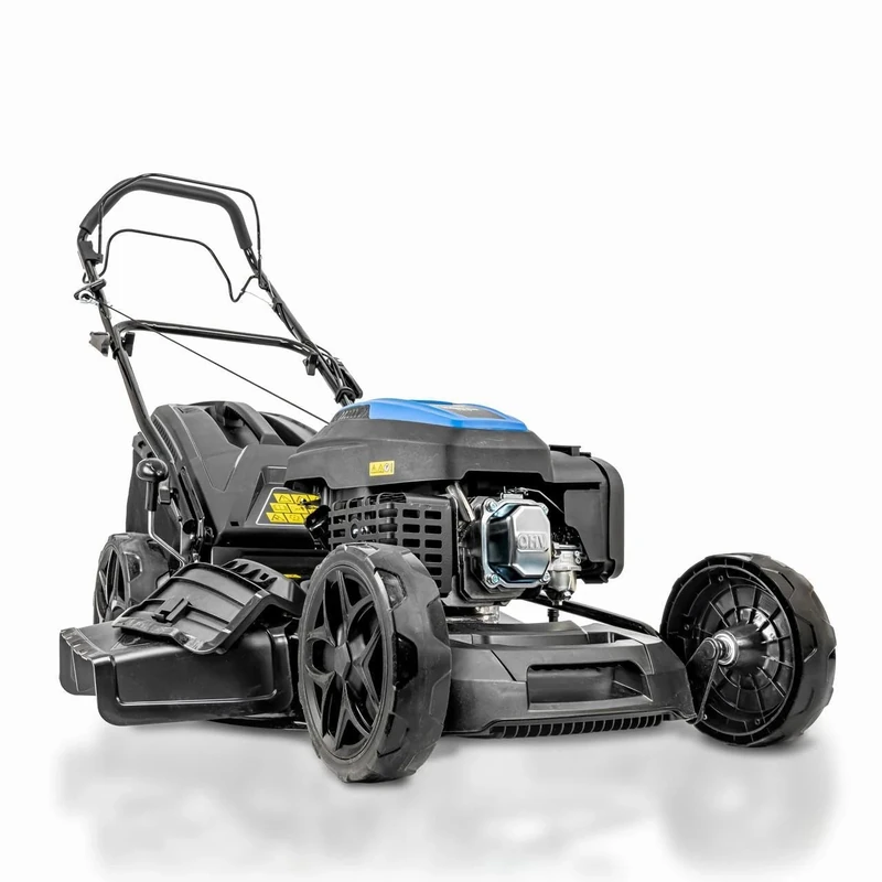Hyundai 20’’ / 51cm Self-Propelled Petrol Lawnmower, 200cc, 4-in-1 Cutting Options, Side and Rear Discharge, 60L Collect, Mulch, Black Edition, 3 Year Warranty