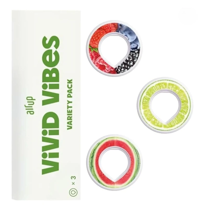 air up® 3 Pods Vivid Vibes | Tasting Set of pods in 3 different flavours | Flavour Pods for 15 litres of sugar-free Water Flavour: Watermelon, Lime & Wild Berry | For original air up® bottles
