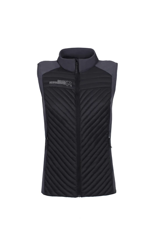 Rock Experience Women's Lancelot Hybrid Woman Vest Jacket | Padded Sleeveless, Black, XS
