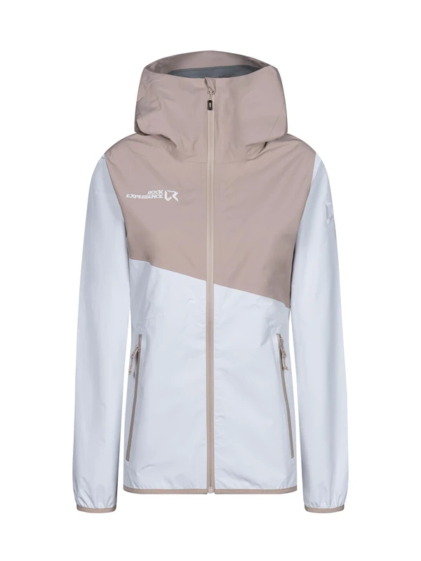 Rock Experience Women's Roof Hoodie Woman Technical Jacket | Windbreaker, Beige, XXL