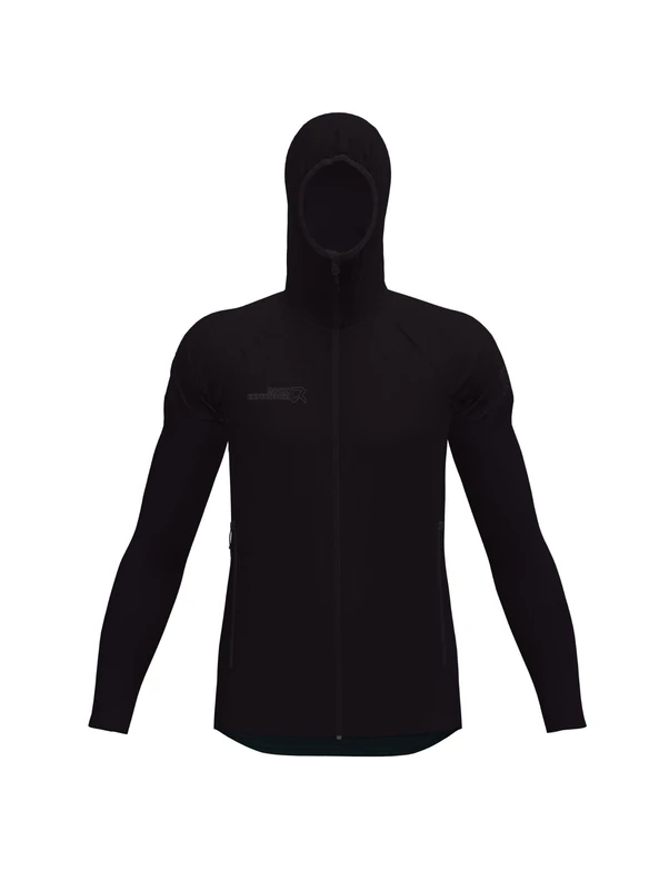 Rock Experience Men's South Face Hoodie Hybrid Man Jacket Technical Windbreaker, Black, 3XL