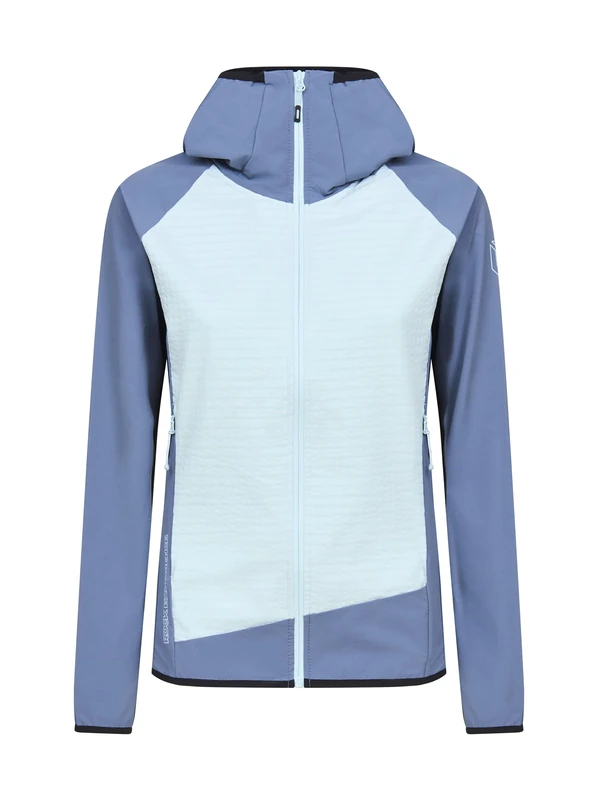 Rock Experience Women's Razor Blade Hoodie Softshell Woman Jacket Technical, Windproof, Blue/Black, M