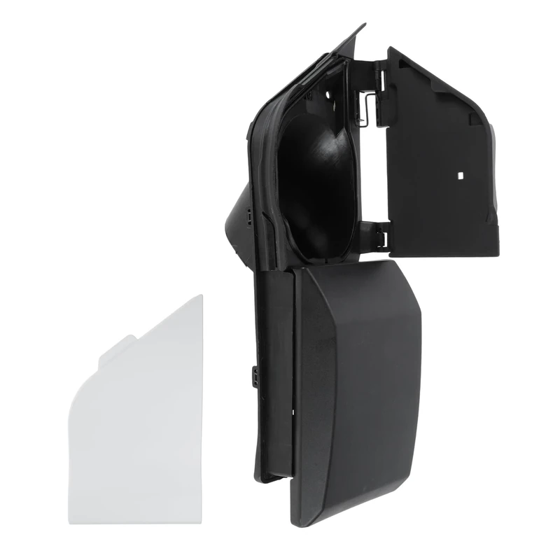 X AUTOHAUX Fuel Filler Door Housing Pocket Hinge W/White Cover for Ford Transit Vans 150 250 350 HD 2015-2023 No.CK4Z-5427936-A Gas Fuel Door Cover Cap