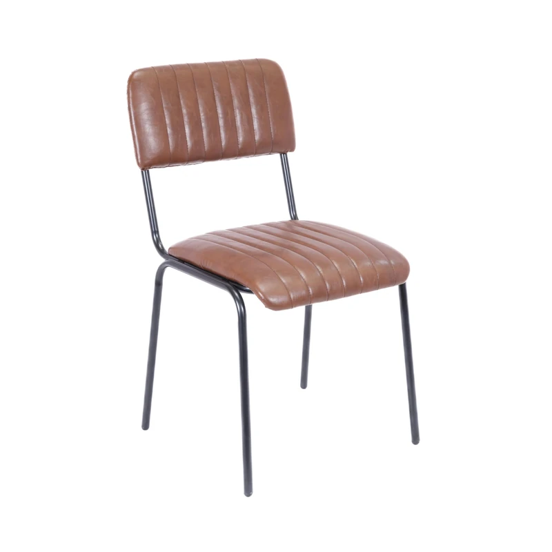 Office Hippo TAVERN SIDE CHAIR | BROWN PU