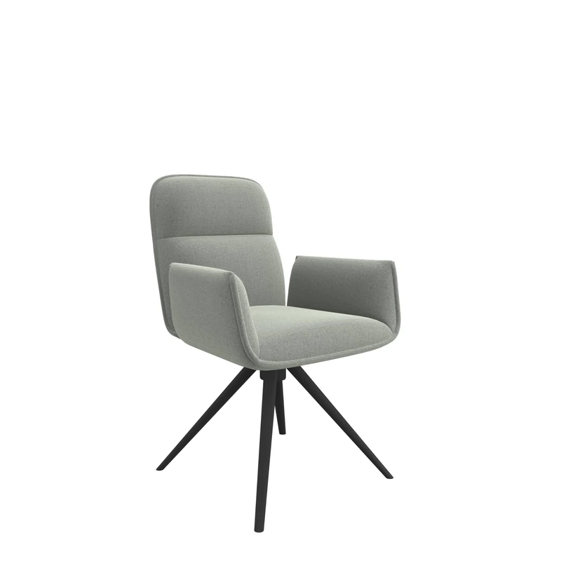 Office Hippo FAZE ARMCHAIR I BLACK 4 STAR BASE I GREY FABRIC