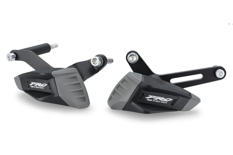 Puig 22031N Pro 2.0 Engine Guards with aerodynamic design and comprehensive protection for sports motorcycles, Black