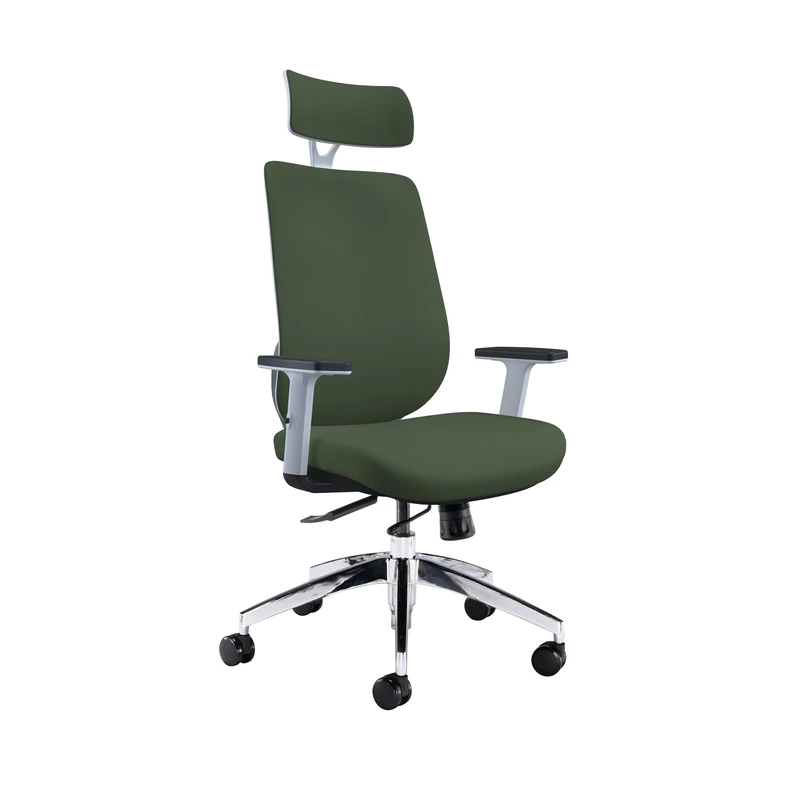 MALDINI HIGH BACK OFFICE CHAIR | GREEN/WHITE