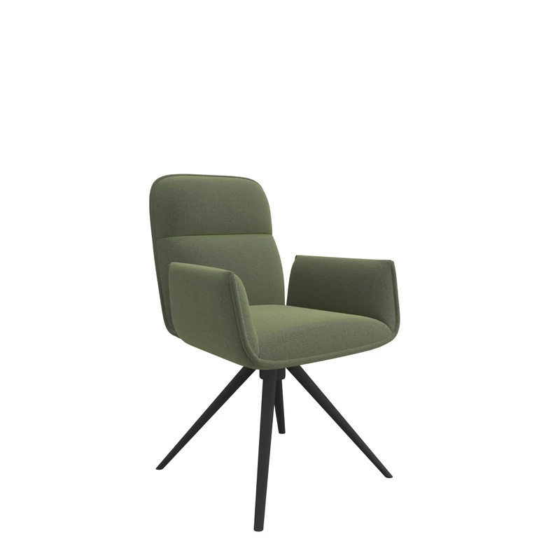 Office Hippo FAZE ARMCHAIR I BLACK 4 STAR BASE I GREEN FABRIC