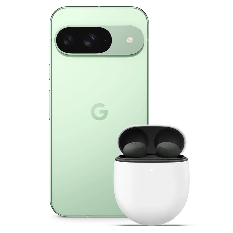 Google Pixel 9 - Unlocked Android Smartphone with Gemini, Advanced Camera, 24-Hour Battery, and 6.3" Actua Display - Wintergreen, 256GB+Pixel Buds Pro 2