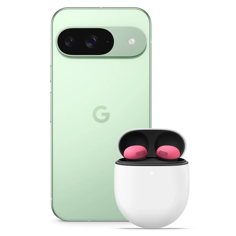 Google Pixel 9 - Unlocked Android Smartphone with Gemini, Advanced Camera, 24-Hour Battery, and 6.3" Actua Display - Wintergreen, 128GB+Pixel Buds Pro 2