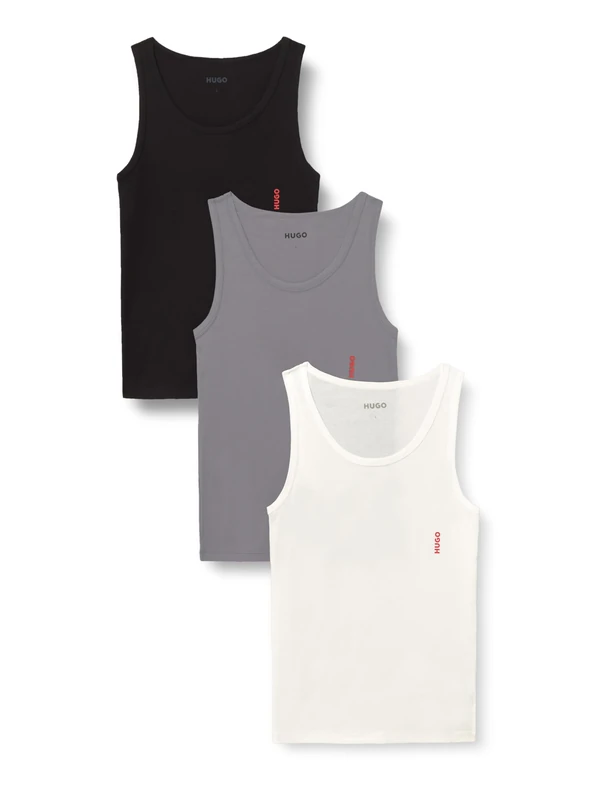 HUGO Men's Tank Top Tripl. Pack 10273178 Vest, Open Miscellaneous 962, XL