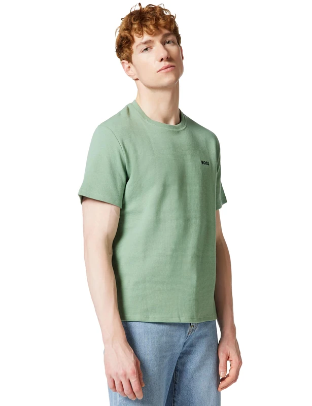 BOSS Men's Waffle T-Shirt 10269584 01 Pyjama, Open Green 373, M