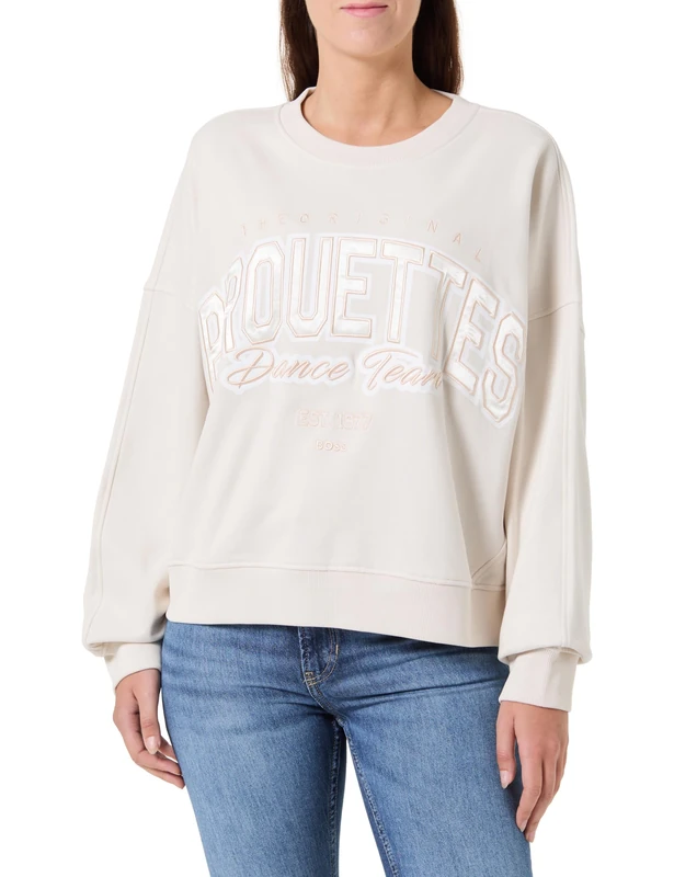 BOSS Women's Sweatshirt, Dark Brown 204, XS