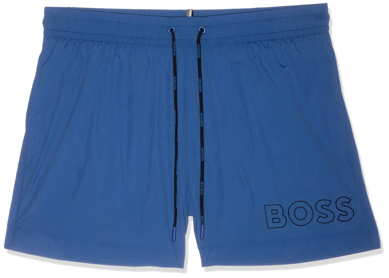 BOSS Mooneye Quick-Dry Men's Beachwear Swimming Trunks, Bright Blue 436, M - Image 1