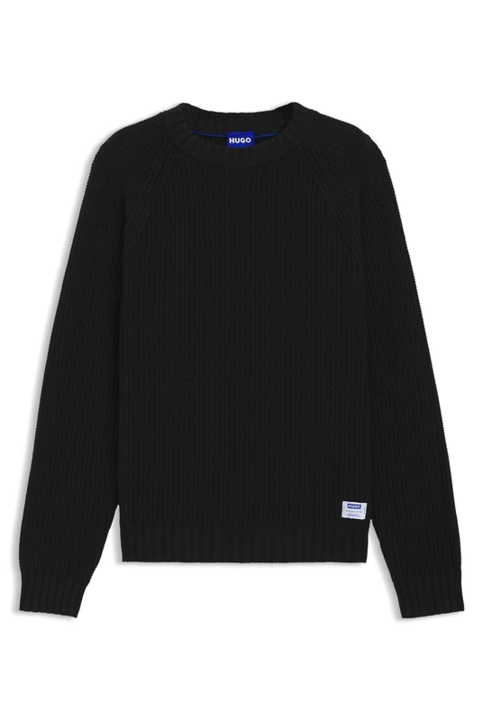 Hugo Men's Knitted Sweater, Black 001, M