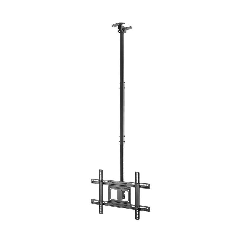 VoltShine Ceiling TV and Monitor Stand, Swivel, Tilt, 50 kg Capacity, Compatible with Screens from 37 to 80 Inches, Black - Ideal for Space Saving