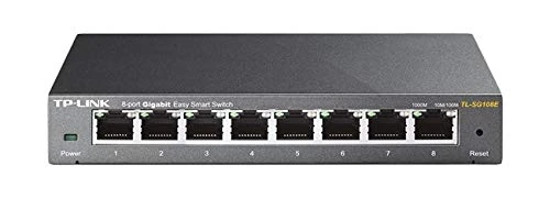 8-Port Network Switch 10/100/1000, Advanced Management, Ideal for Small Networks, Optimizes Performance and Connectivity.