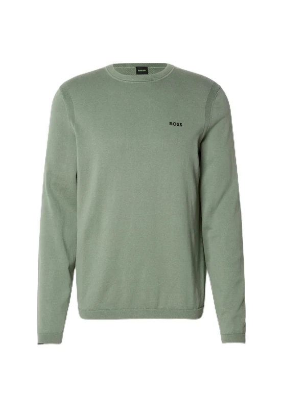 BOSS Men's Knitted Sweater, Open Green 357, M