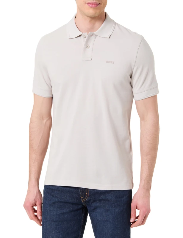 BOSS Men's Polo Shirt, Open Grey 070, 5XL