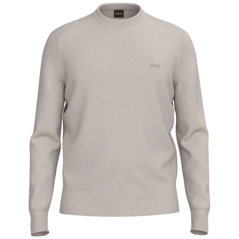 BOSS Men's Knitted Sweater, Open Grey 070, XL