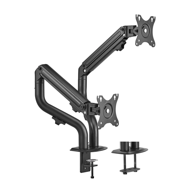 VoltShine Table Stand with Counterweight for Monitor, Swivel and Tilt, 8 kg Capacity, 2 Arms, Compatible with Screens from 17 to 32 Inches. - Image 1