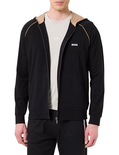 BOSS Men's Loungewear Jacket, Black 002, XXL