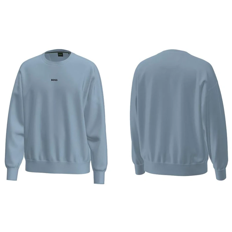 BOSS Men's Sweatshirt, Open Blue 460, L