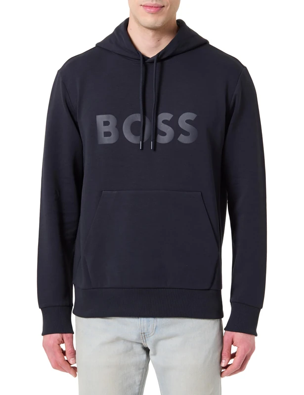 BOSS Men's Sweatshirt, Dark Blue 402, M