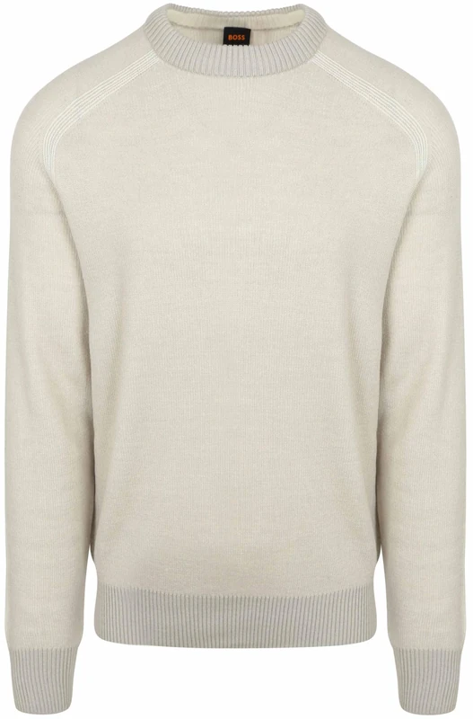 BOSS Men's Knitted Sweater, Open Grey 070, XL