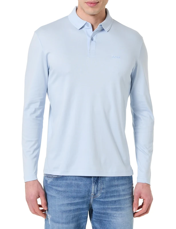 BOSS Men's Polo Shirt, Open Blue 460, S