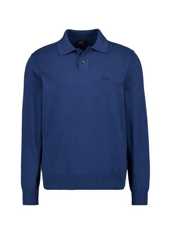 BOSS Men's Knitted Sweater, Open Blue 464, L