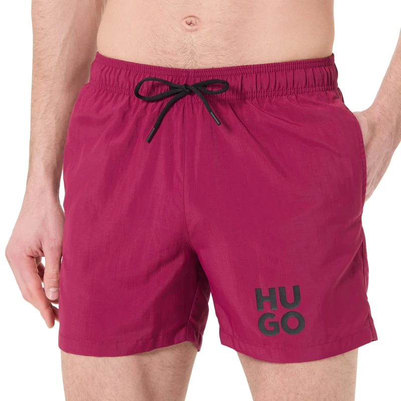 Hugo Men's Swim Shorts, Dark Red 601, S