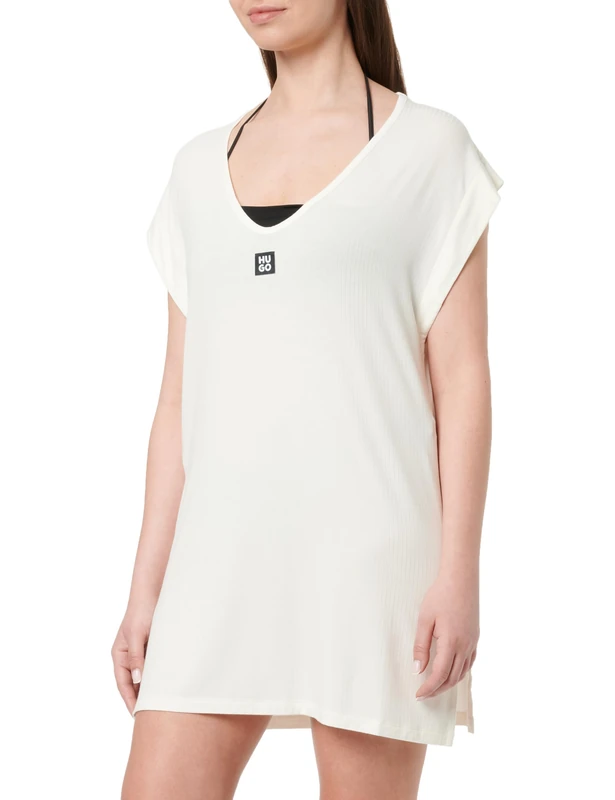 Hugo Women's Beach Dress, Natural 101, M