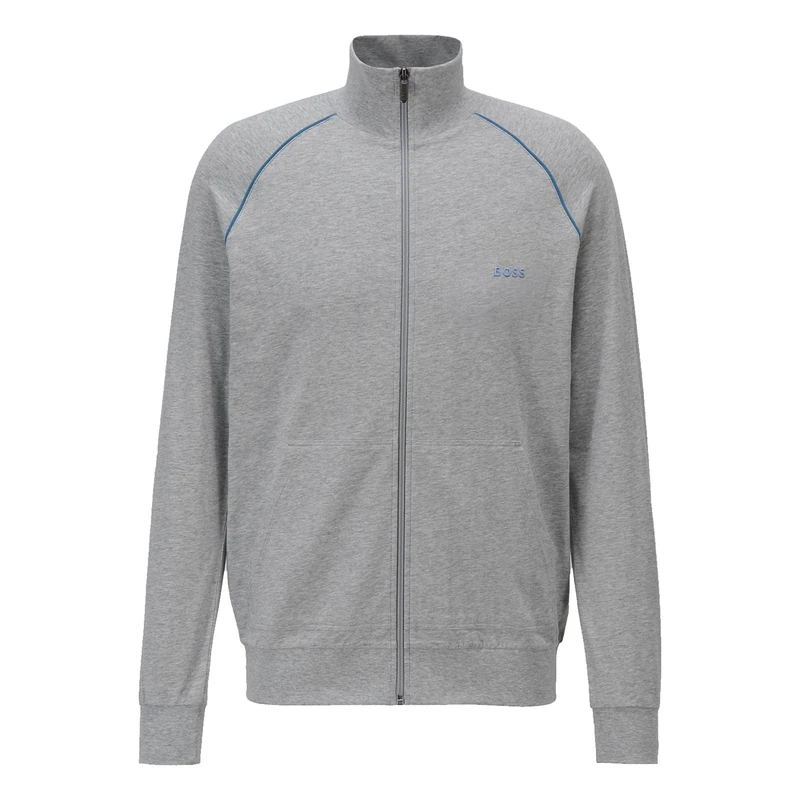 BOSS Men's Loungewear Jacket, Medium Grey 037, L