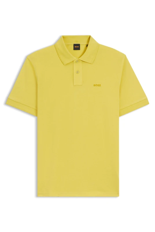 BOSS Mens Prime Cotton-piqué Polo Shirt with Logo Detail
