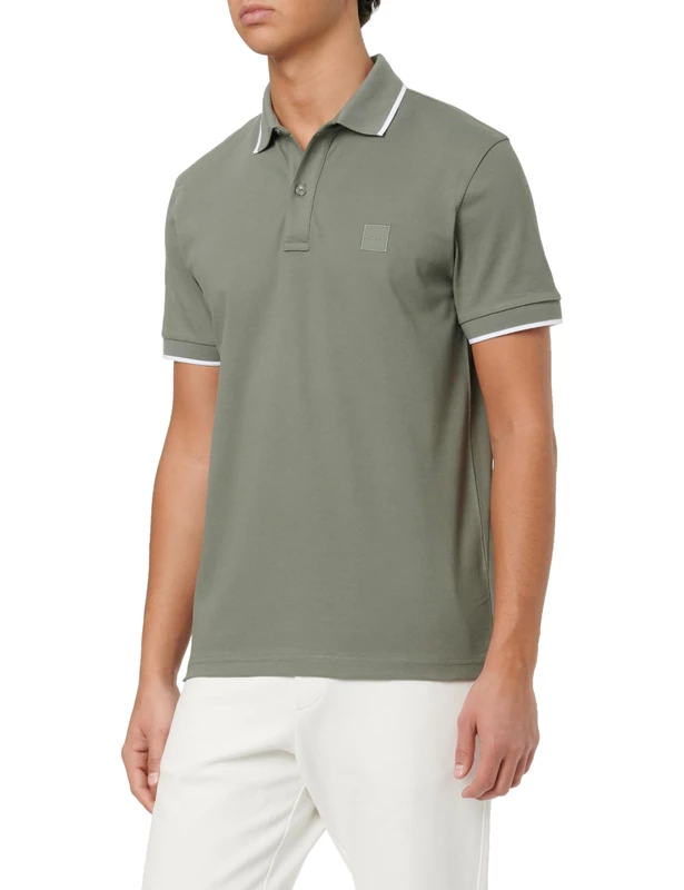 BOSS Men's Polo Shirt, Open Grey 076, XL