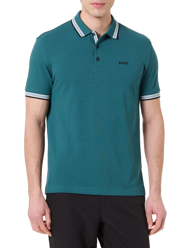 BOSS Men's Polo Shirt, Open Green 356, XS