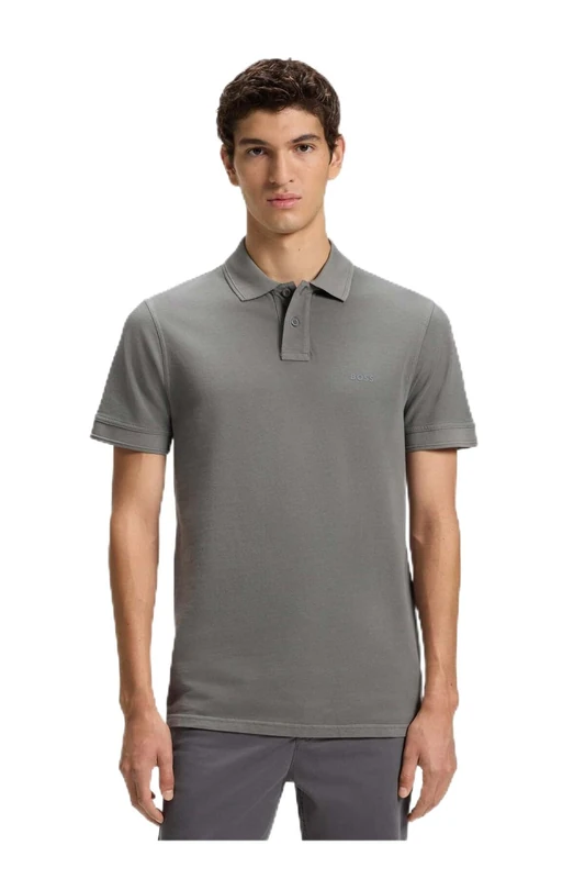 BOSS Men's Polo Shirt, Light/Pastel Grey 053, XXL