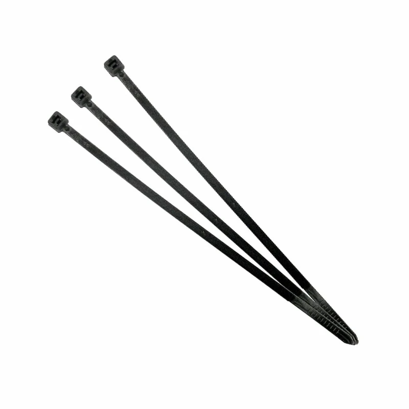 Black Nylon Cable Ties 7.5 x 750 mm (100 Units) for Clamping and organizing Cables in Electrical and Domestic installations. - Image 1