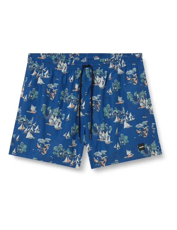 BOSS Men's Swim Shorts, Bright Blue 436, S