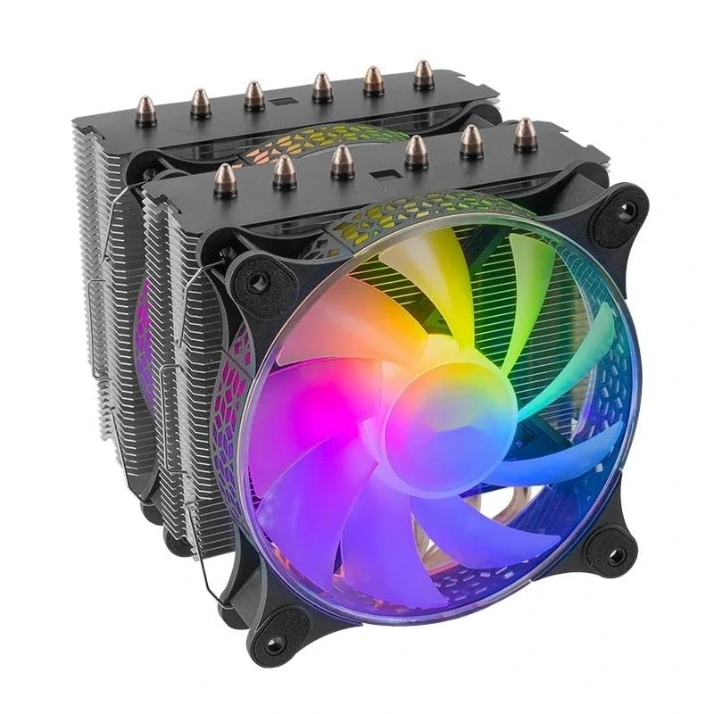 300W CPU cooler, 6x fans, black, ideal for high-performance gaming PCs and efficient cooling.