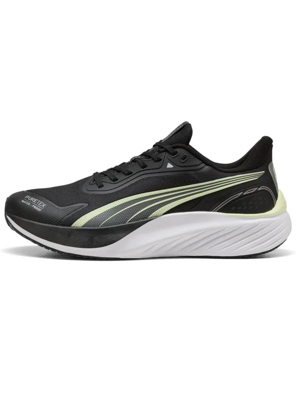 PUMA Unisex Pounce LITE PTX Road Running Shoe, Black Silver-Apple Spritz, 4.5 UK